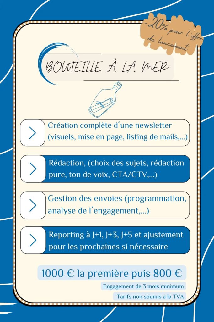 Offre - bouteille à la mer